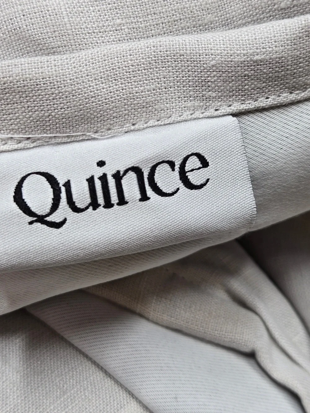 QUINCE Set Of 2 48x108 European Linen True Blackout Curtains Cloud 9271